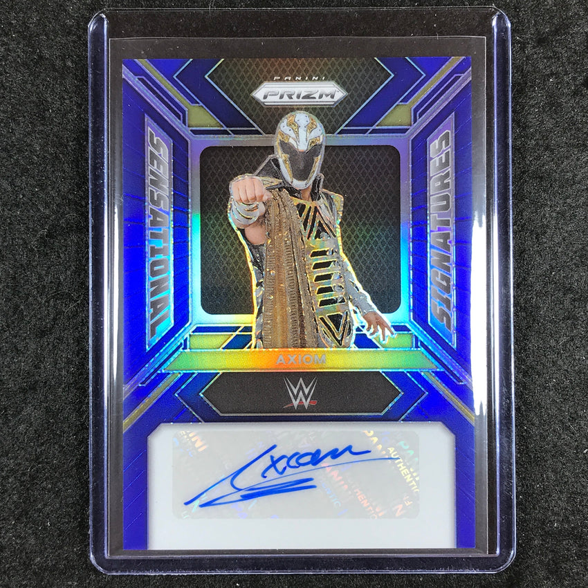 2024 Prizm WWE AXIOM Sensational Signatures Auto Blue 4/49