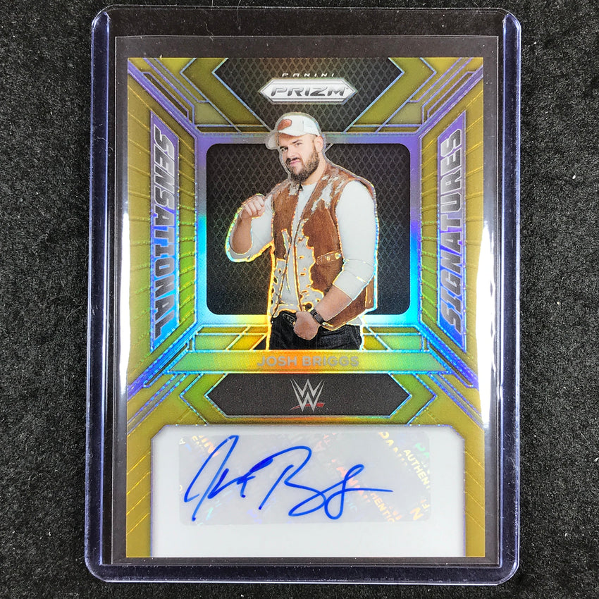 2024 Prizm WWE JOSH BRIGGS Sensational Signatures Auto Gold 2/10