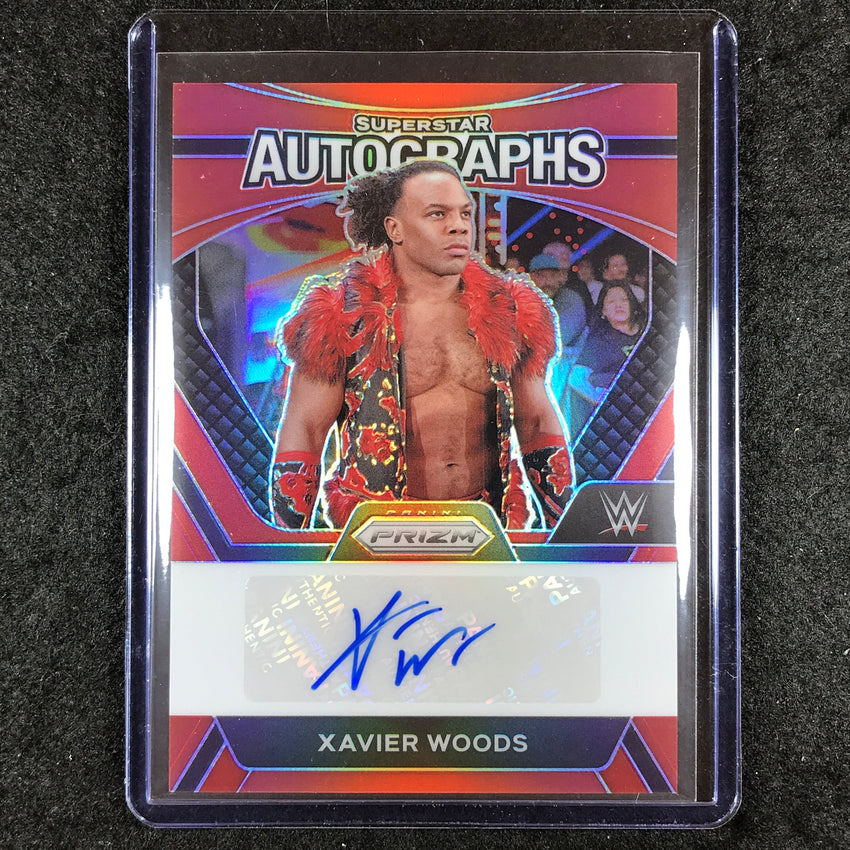2024 Prizm WWE XAVIER WOODS Superstar Auto Red 12/99