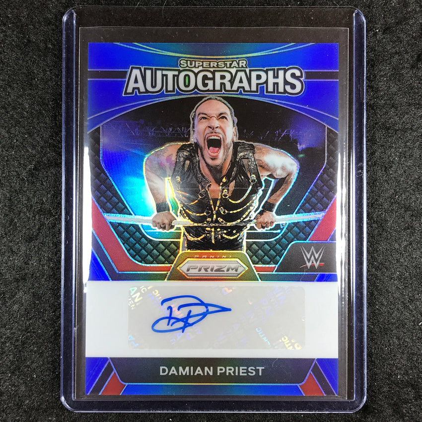 2024 Prizm WWE DAMIAN PRIEST Superstar Auto Blue 13/49