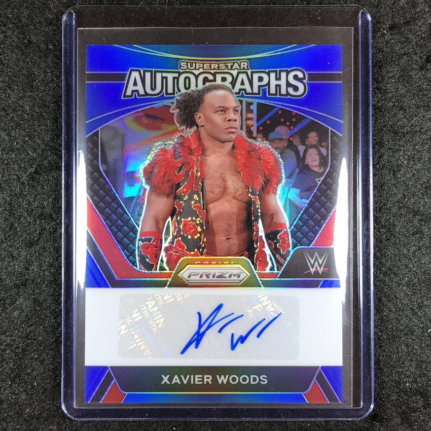 2024 Prizm WWE XAVIER WOODS Superstar Auto Blue 32/49