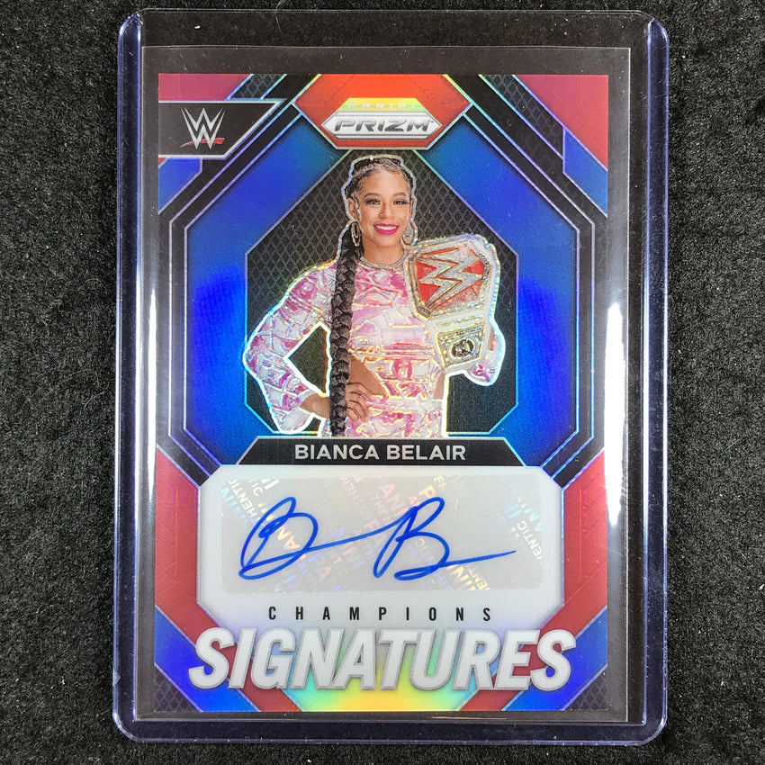 2024 Prizm WWE BIANCA BELAIR Champion Signatures Auto Red 29/99