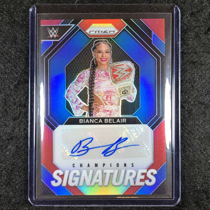 2024 Prizm WWE BIANCA BELAIR Champion Signatures Auto Red 94/99