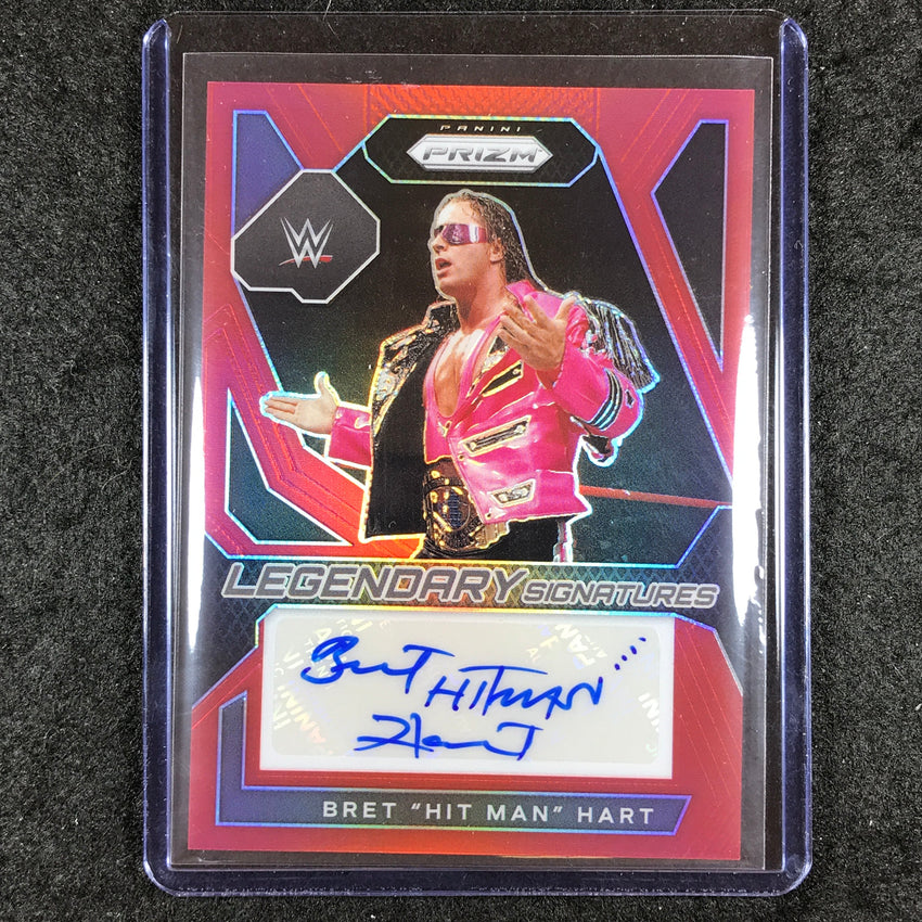2024 Prizm WWE BRET "HIT MAN" HART Legendary Signatures Auto Red 55/99