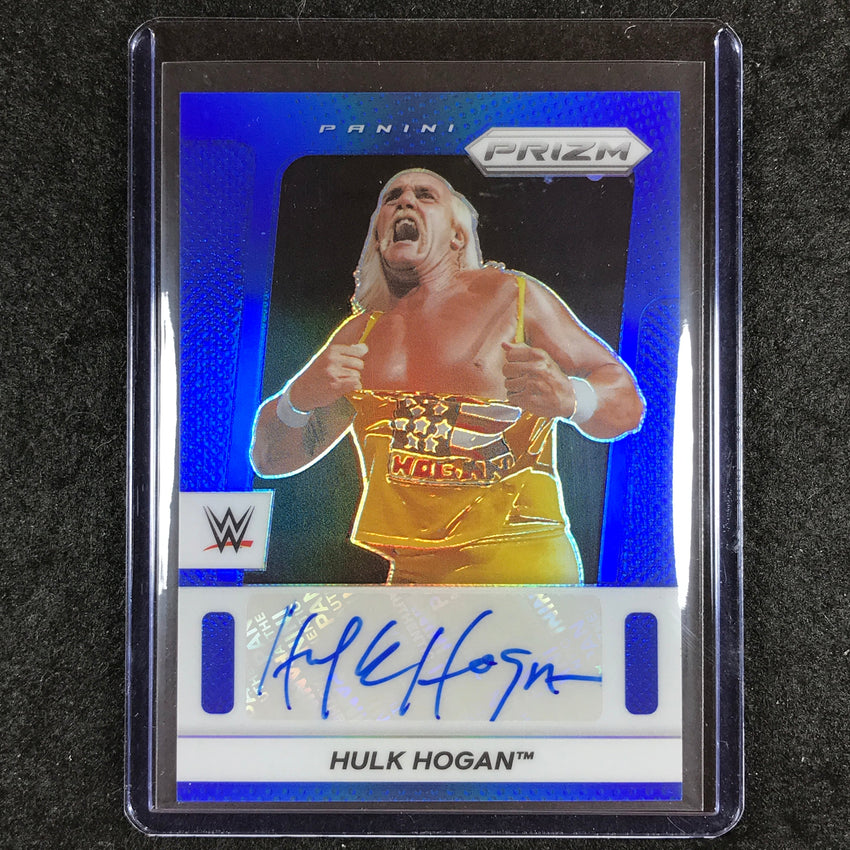 2024 Prizm WWE HULK HOGAN Throwback Signatures Auto Blue 1/49
