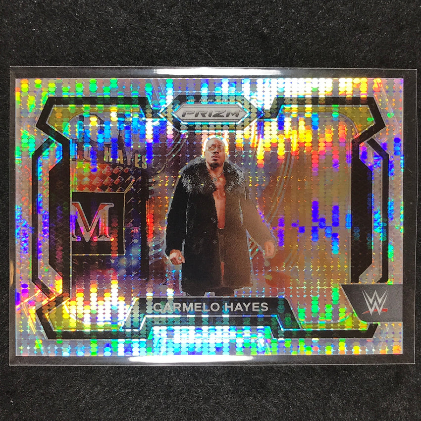 2024 Prizm WWE CARMELO HAYES Base Horizontal Pulsar /499 #96