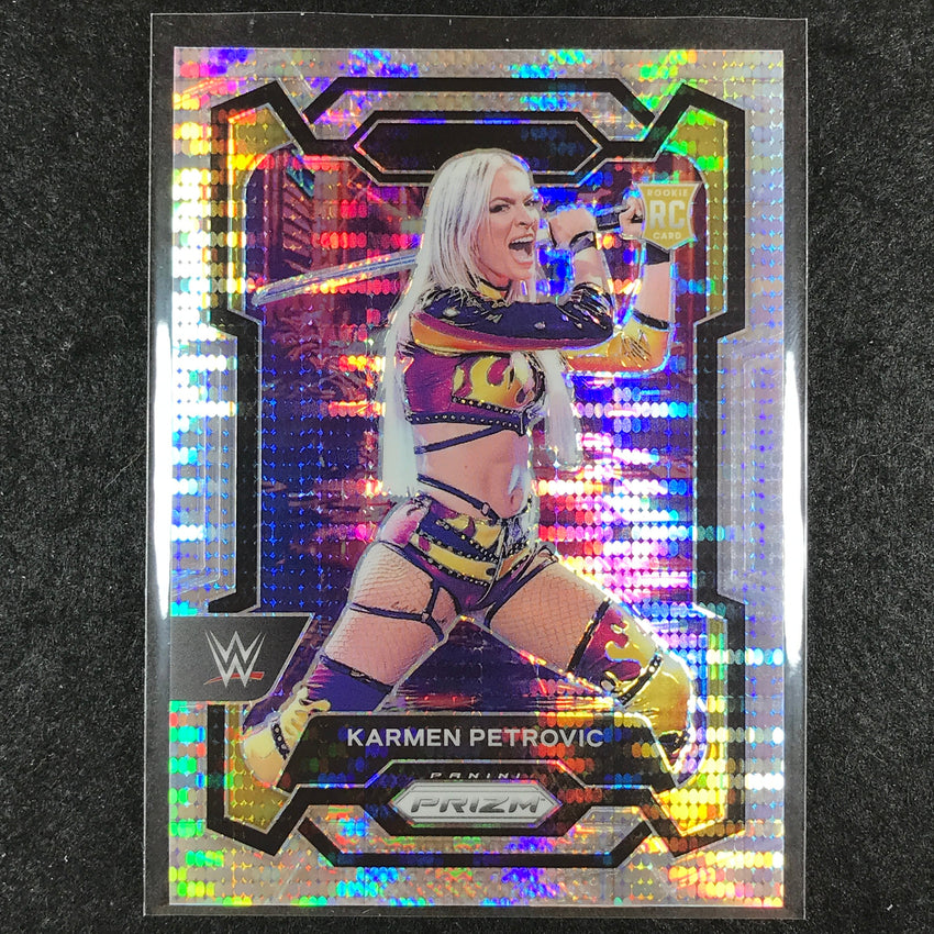 2024 Prizm WWE KARMEN PETROVIC Rookie Base Vertical Pulsar /499 #107