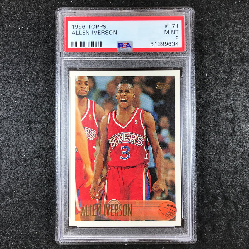 1996 Topps ALLEN IVERSON Rookie #171 PSA 9 (634)