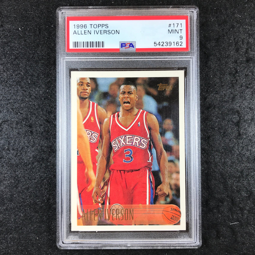 1996 Topps ALLEN IVERSON Rookie #171 PSA 9 (162)
