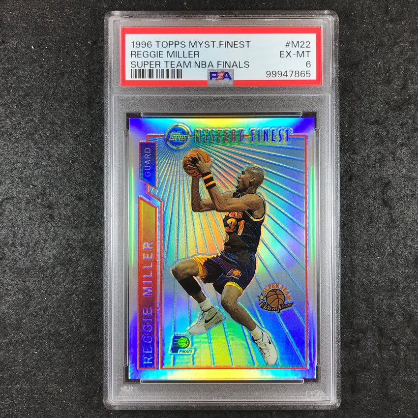 1996 Topps Mystery Finest REGGIE MILLER Super Team NBA Finals #M22 PSA 6 (865)