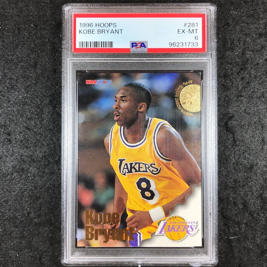 1996 Hoops KOBE BRYANT Rookie #281 PSA 6 (733)