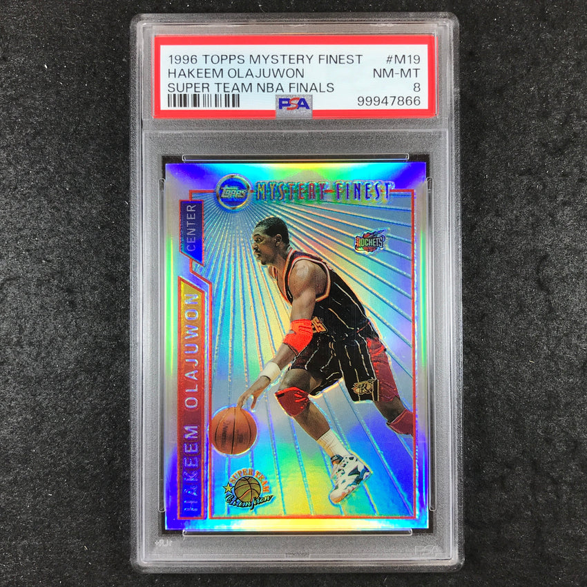 1996 Topps Mystery Finest HAKEEM OLAJUWON Super Team NBA Finals #M19 PSA 8 (866)