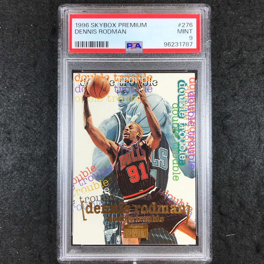 1996 Skybox Premium DENNIS RODMAN Double Trouble #276 PSA 9 (787)