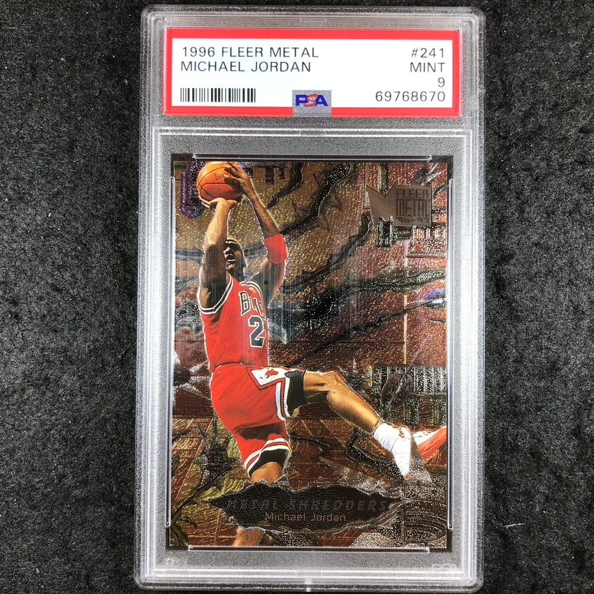 1996 Fleer Metal MICHAEL JORDAN Metal Shredders #241 PSA 9 (670)