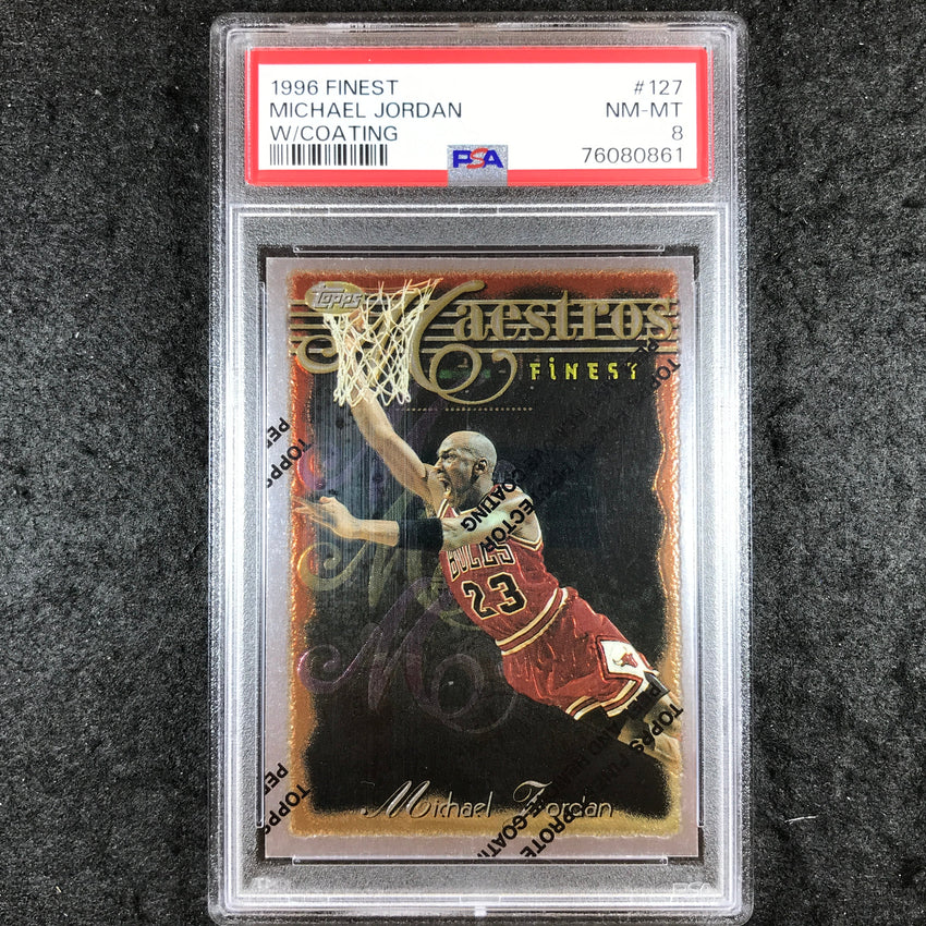 1996 Finest MICHAEL JORDAN Maestros W/Coating #127 PSA 8 (861)