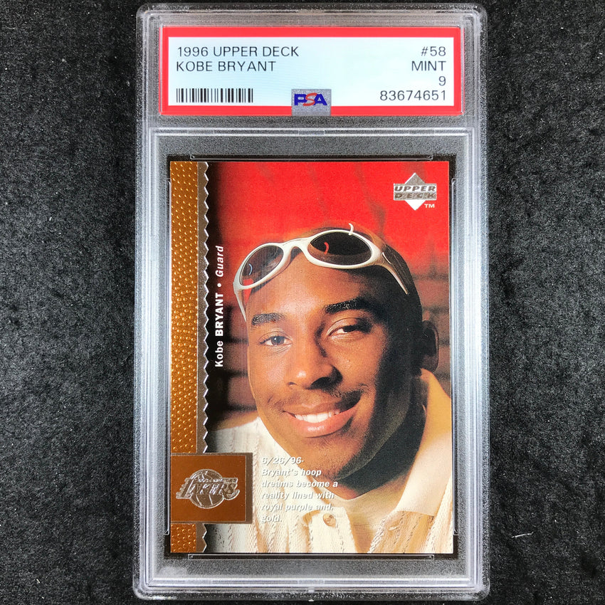 1996 Upper Deck KOBE BRYANT Rookie #58 PSA 9 (651)