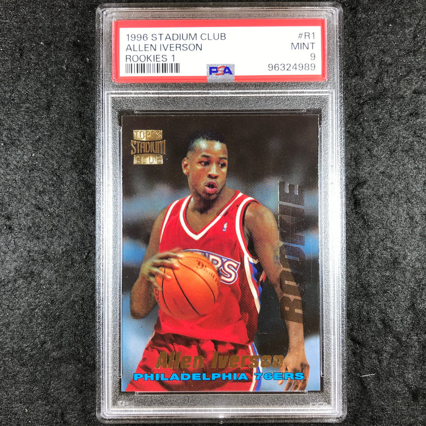 1996 Stadium Club ALLEN IVERSON Rookies 1 #R1 PSA 9 (989)