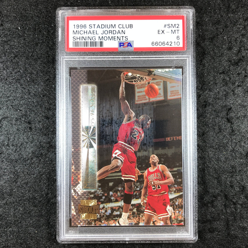 1996 Stadium Club MICHAEL JORDAN Shining Moments #SM2 PSA 6 (210)