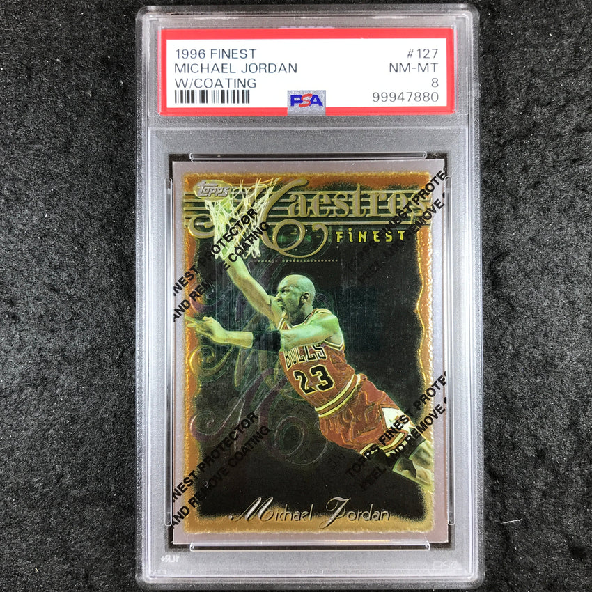 1996 Finest MICHAEL JORDAN Maestros W/Coating #127 PSA 8 (880)