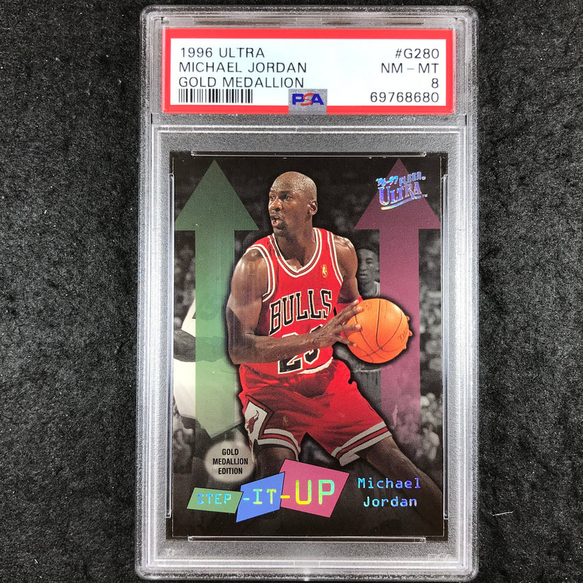 1996 Ultra MICHAEL JORDAN Gold Medallion #G280 PSA 8 (680)