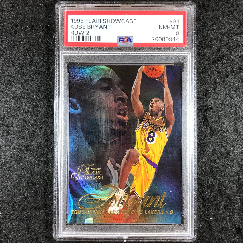 1996 Flair Showcase KOBE BRYANT Rookie Row 2 #31 PSA 8 (944)
