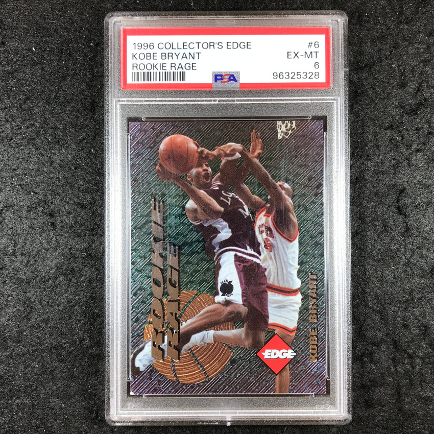 1996 Collector's Edge KOBE BRYANT Rookie Rage #6 PSA 6 (328)