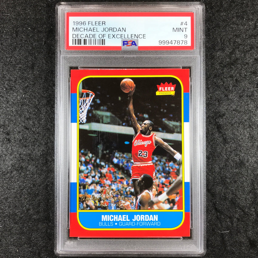 1996 Fleer MICHAEL JORDAN Decade of Excellence #4 PSA 9 (878)