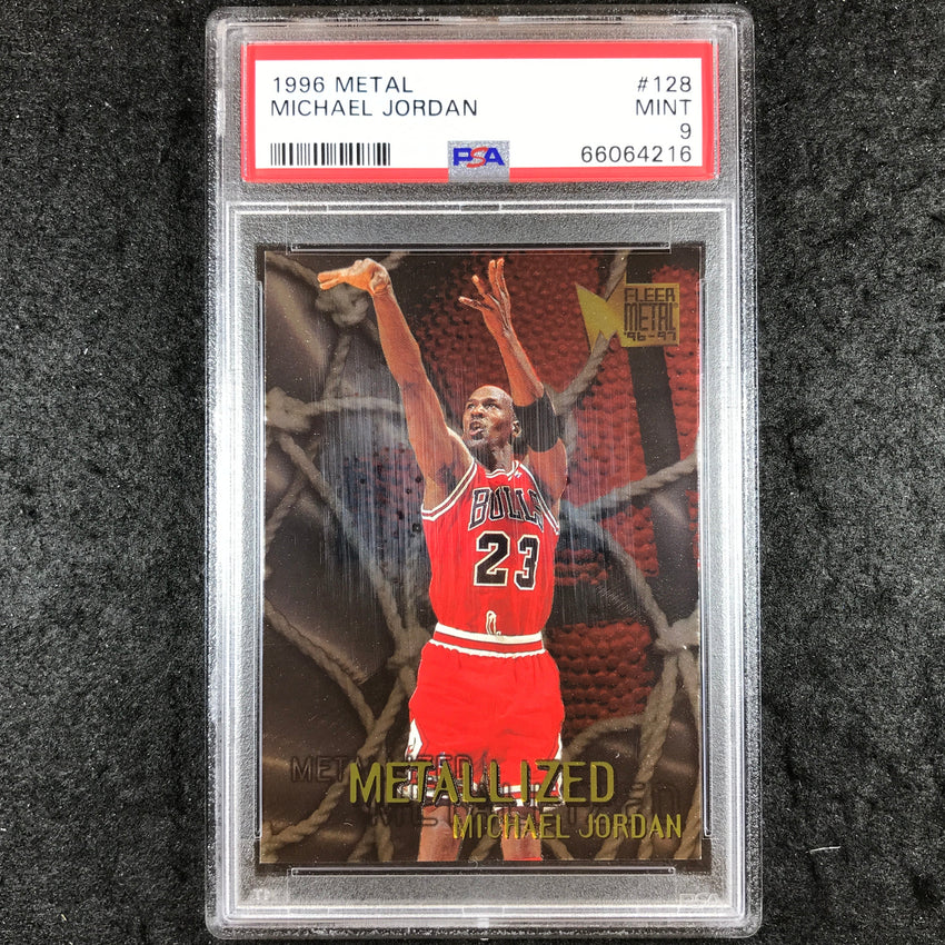 1996 Metal MICHAEL JORDAN Metallized #128 PSA 9 (216)