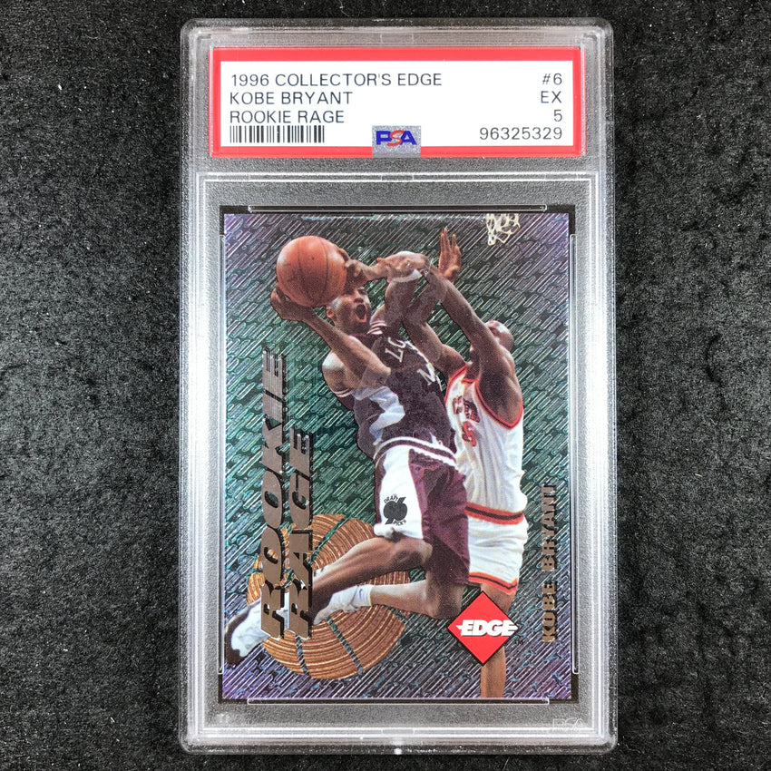 1996 Collector's Edge KOBE BRYANT Rookie Rage #6 PSA 5 (329)