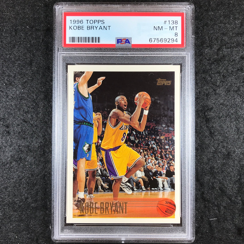 1996 Topps KOBE BRYANT Rookie #138 PSA 8 (294)