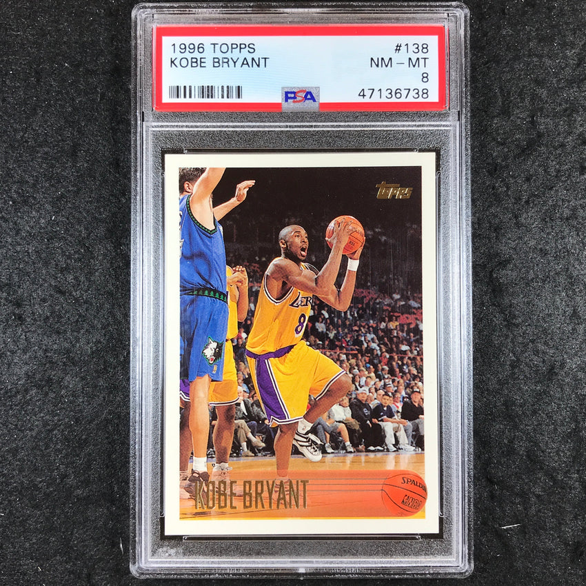 1996 Topps KOBE BRYANT Rookie #138 PSA 8 (738)