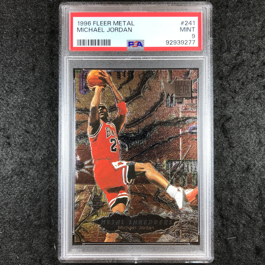 1996 Fleer Metal MICHAEL JORDAN Metal Shredders #241 PSA 9 (277)