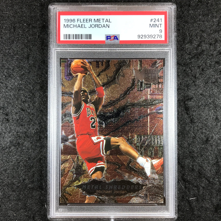 1996 Fleer Metal MICHAEL JORDAN Metal Shredders #241 PSA 9 (278)