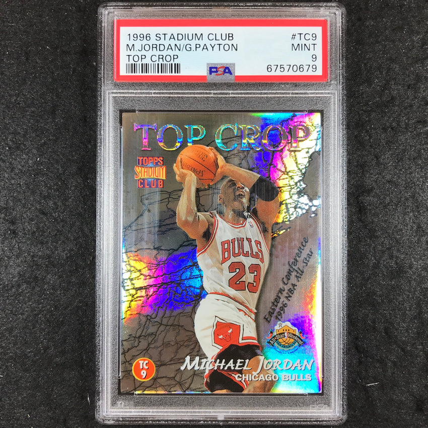 1996 Stadium Club MICHAEL JORDAN GARY PAYTON Top Crop #TC9 PSA 9 (679)
