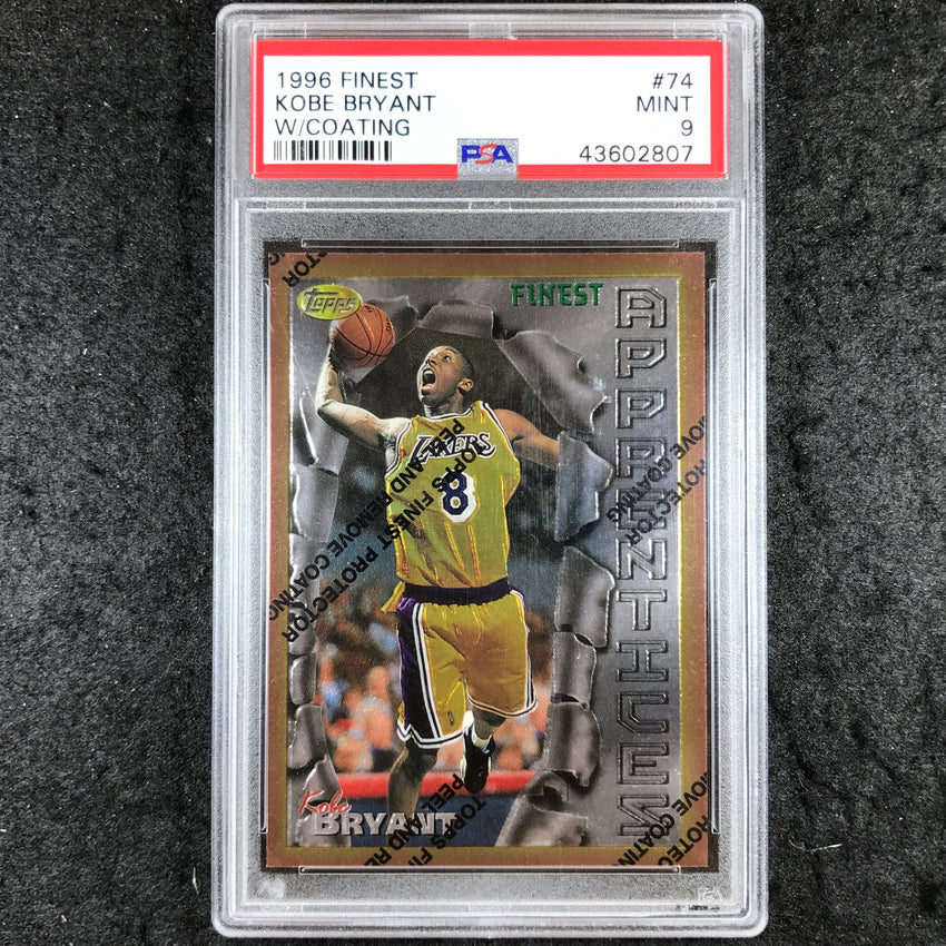 1996 Finest KOBE BRYANT Rookie Apprentices W/Coating #74 PSA 9 (807)