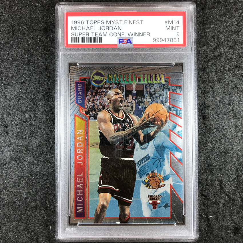 1996 Topps Mystery Finest MICHAEL JORDAN Super Team Conference #M14 PSA 9 (881)
