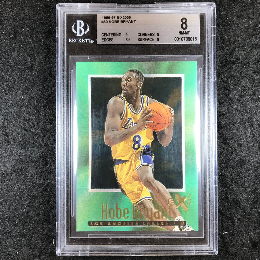 1996 Skybox E-X2000 KOBE BRYANT Rookie #30 BGS 8 (015)