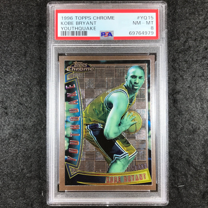 1996 Topps Chrome KOBE BRYANT Rookie Youthquake #YQ15 PSA 8 (979)