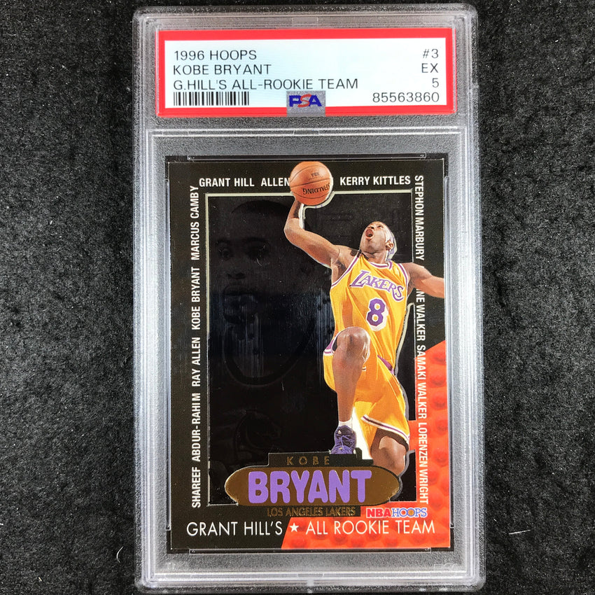 1996 Hoops KOBE BRYANT Grant Hill's All-Rookie Team #3 PSA 5 (860)
