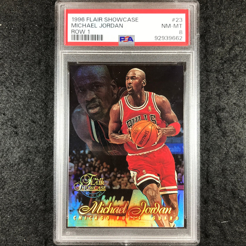 1996 Flair Showcase MICHAEL JORDAN Row 1 #9 PSA 8 (662)