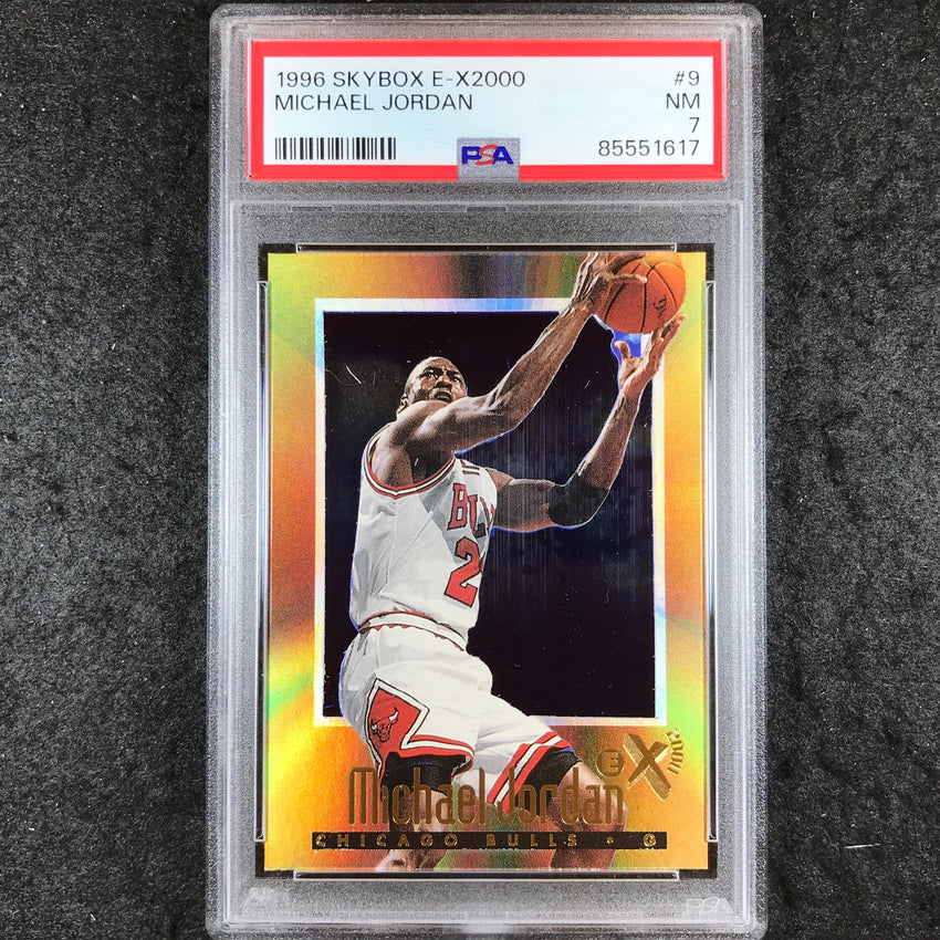 1996 Skybox E-X2000 MICHAEL JORDAN #9 PSA 7 (617)