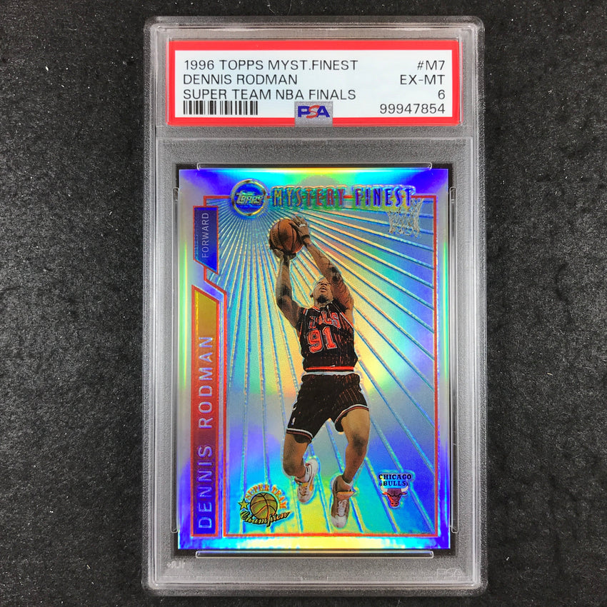 1996 Topps Mystery Finest DENNIS RODMAN Super Team NBA Finals #M7 PSA 6 (854)