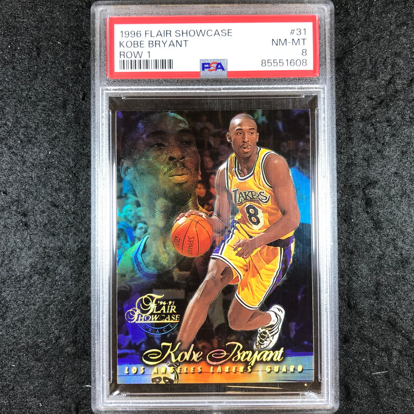 1996 Flair Showcase KOBE BRYANT Row 1 #31 PSA 8 (608)