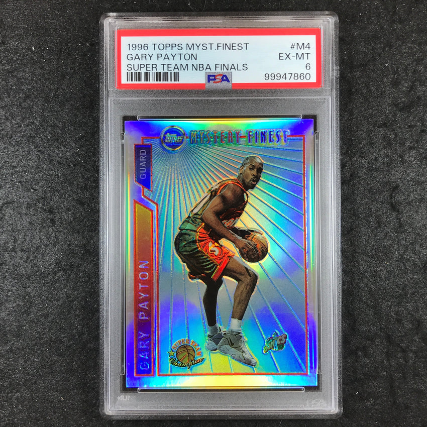 1996 Topps Mystery Finest GARY PAYTON Super Team NBA Finals #M4 PSA 6 (860)