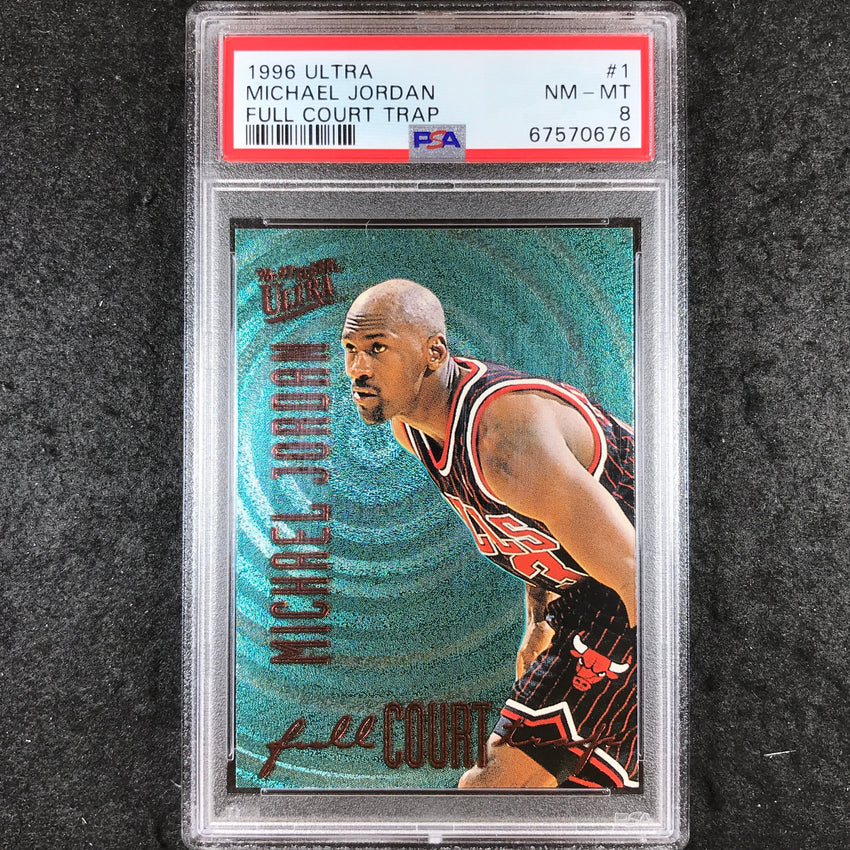 1996 Ultra MICHAEL JORDAN Full Court Trap #1 PSA 8 (676)