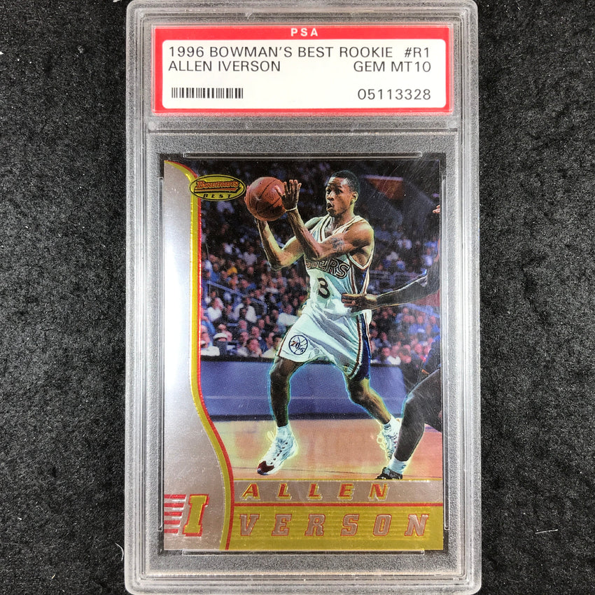 1996 Bowman's Best ALLEN IVERSON Rookie #R1 PSA 10 (328)
