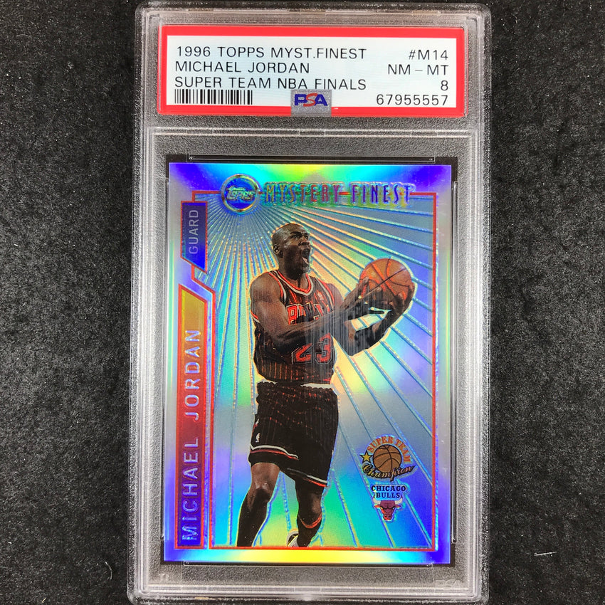 1996 Topps Mystery Finest MICHAEL JORDAN Super Team NBA Finals #M14 PSA 8 (557)
