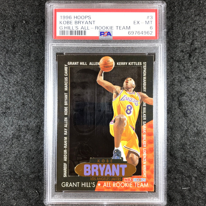 1996 Hoops KOBE BRYANT Grant Hill's All-Rookie Team #3 PSA 6 (962)