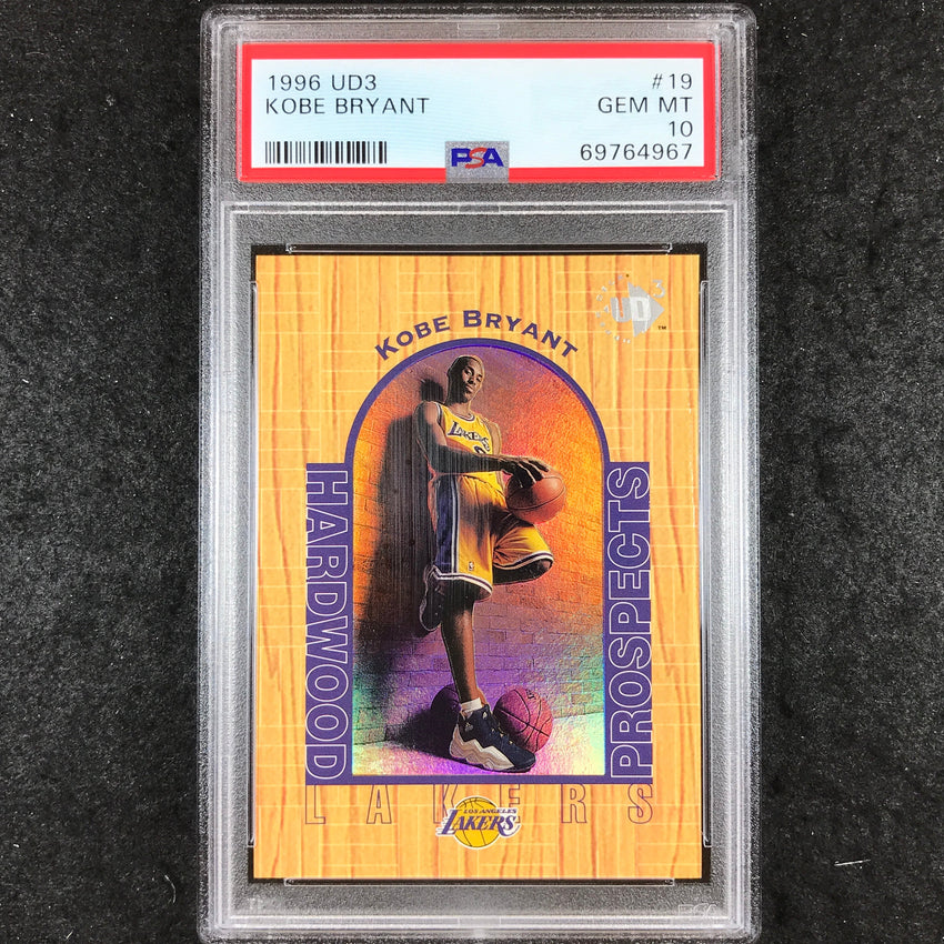1996 UD3 KOBE BRYANT Rookie Hardwood Prospects #19 PSA 10 (967)