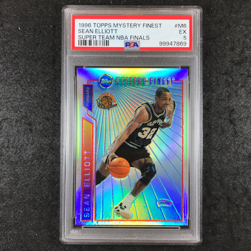 1996 Topps Mystery Finest SEAN ELLIOTT Super Team NBA Finals #M6 PSA 5 (869)